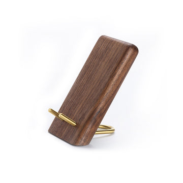 Minimalist Walnut Phone Stand Holder