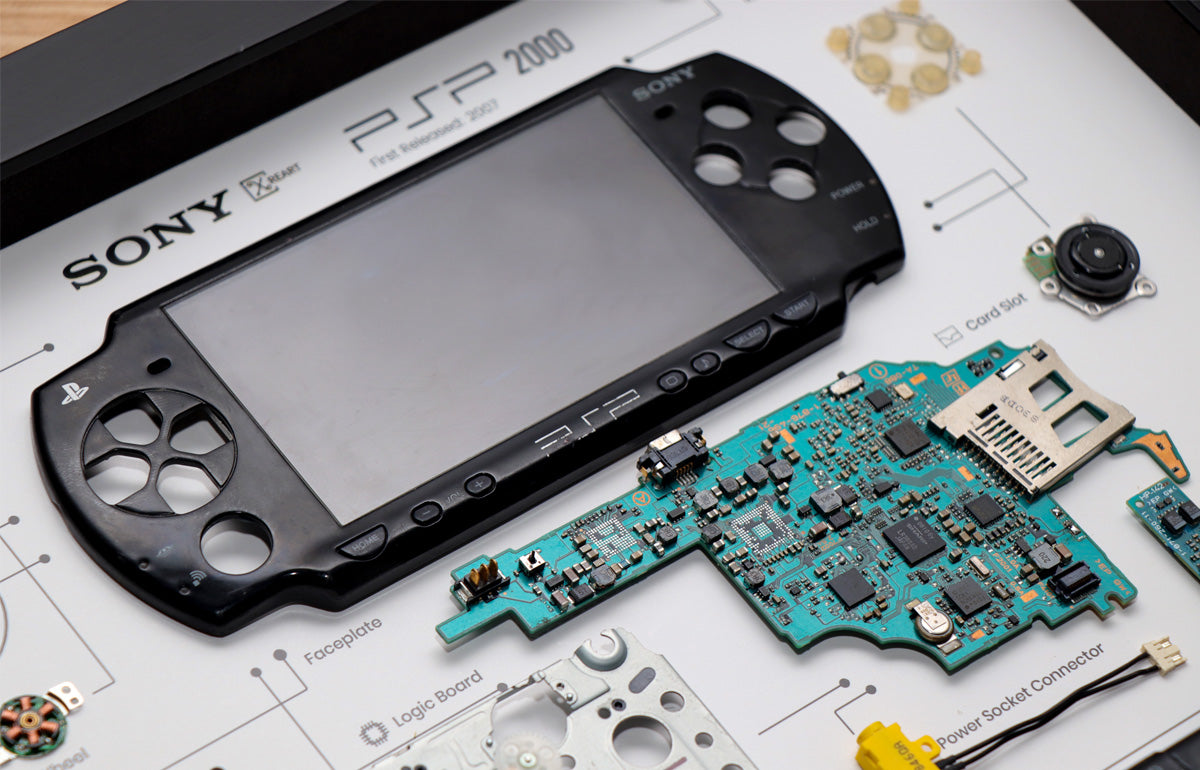 Disassembled PSP 2000 ARTWORK